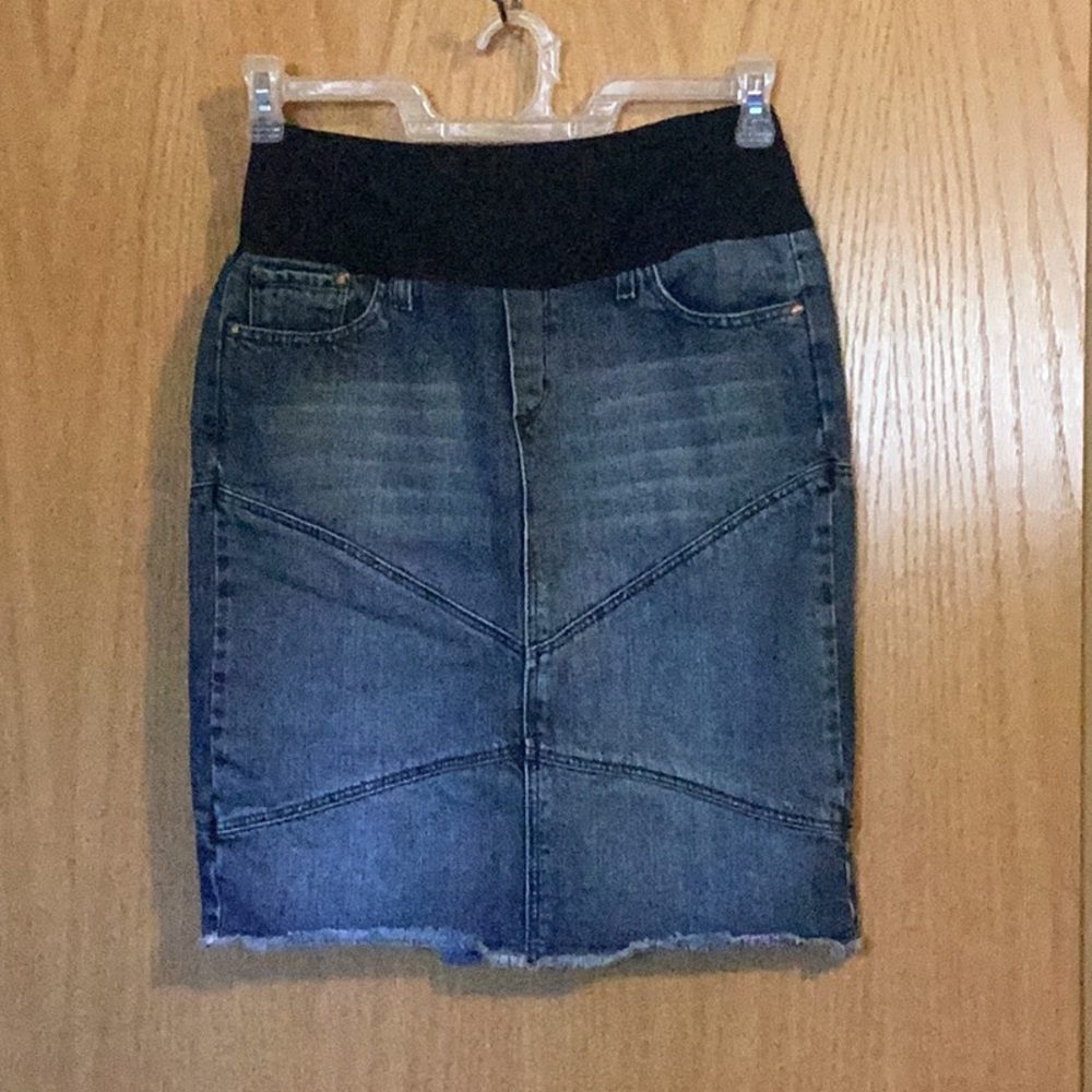 Mimi Maternity Jean Skirt, Sz Sm